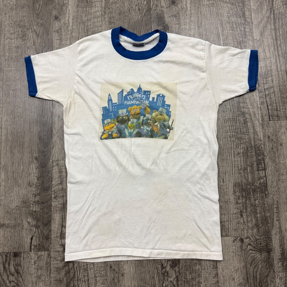Vintage 80s Muppets Take Manhattan Promo Ringer Tee 1984